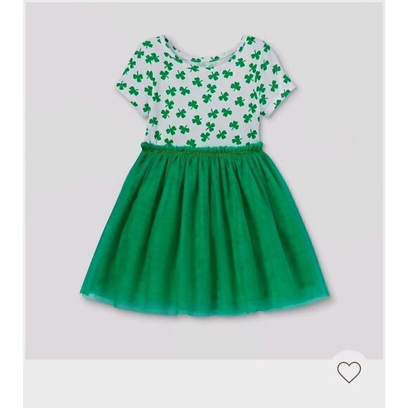 NWT CAT AND JACK TUTU ST PATRICKS DAY DRESS - Picture 1 of 3